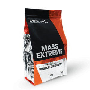 Quad Seal Side Gusseted Bags of Horleys elite Mass Extreme High Calorie Complex