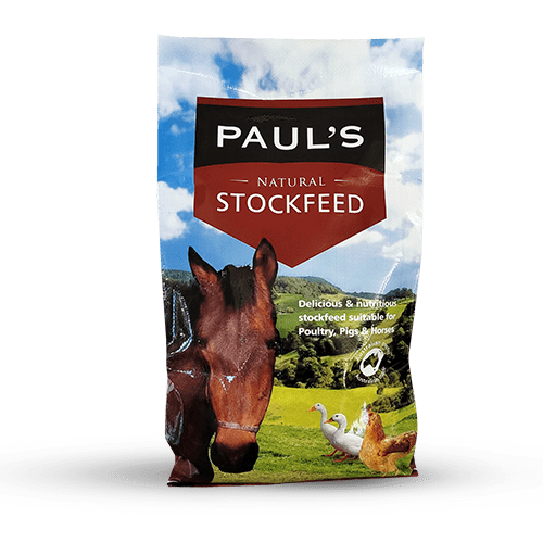 A woven pp bag of Paul's Natural Stockfeed